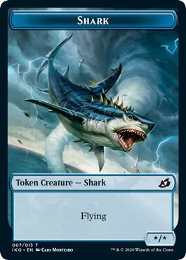 Shark // Human Soldier (003) Double-Sided Token (7 // 3) [Ikoria: Lair of Behemoths]