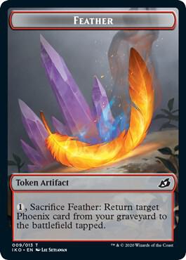Feather // Human Soldier (003) Double-Sided Token (9 // 3) [Ikoria: Lair of Behemoths]