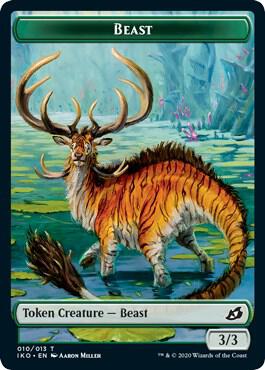 Beast // Human Soldier (004) Double-Sided Token (10 // 4) [Ikoria: Lair of Behemoths]