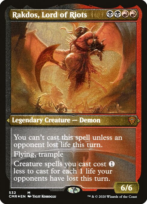 Rakdos, Lord of Riots (532) [Commander Legends] [Etched]