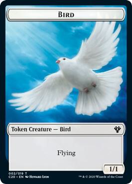 Bird // Dinosaur Cat Double-Sided Token (2 // 16) [Commander 2020]