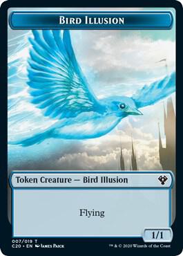 Bird Illusion // Beast (011) Double-Sided Token (7 // 11) [Commander 2020]