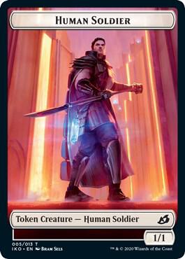 Human Soldier (005) // Zombie Double-Sided Token (5 // 9) [Commander 2020]