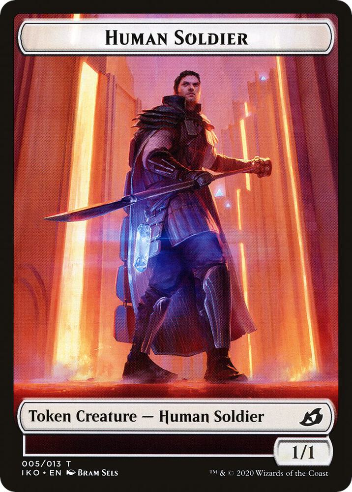 Human Soldier (005) // Drake Double-Sided Token (5 // 8) [Commander 2020]