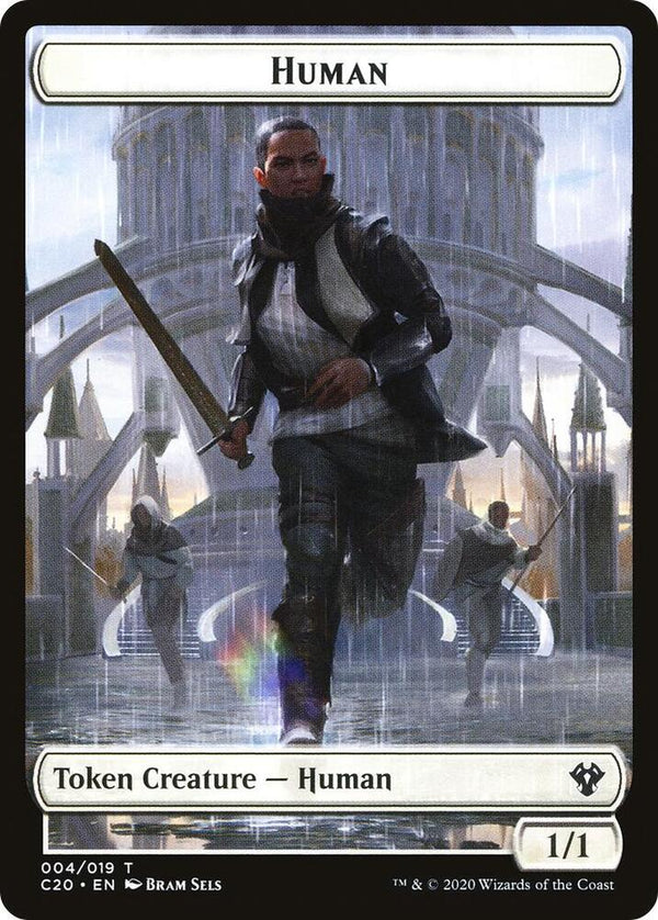 Human // Treasure Double-Sided Token (4 // 19) [Commander 2020]