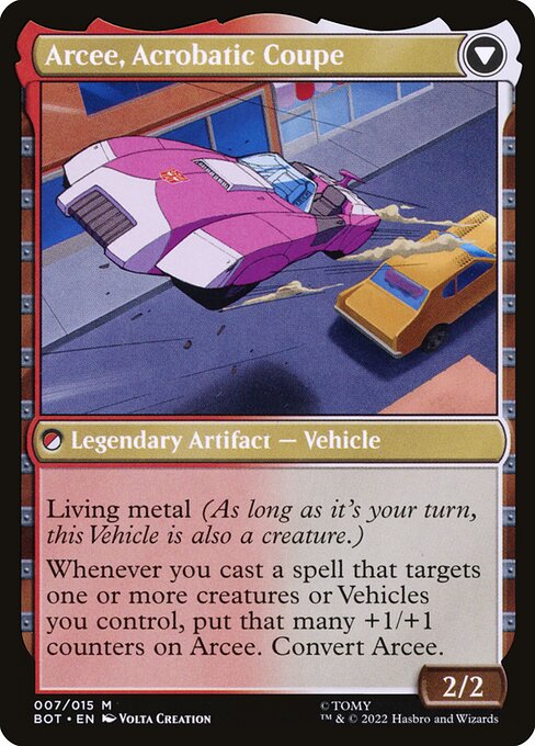 Arcee, Sharpshooter // Arcee, Acrobatic Coupe (7) [Transformers]