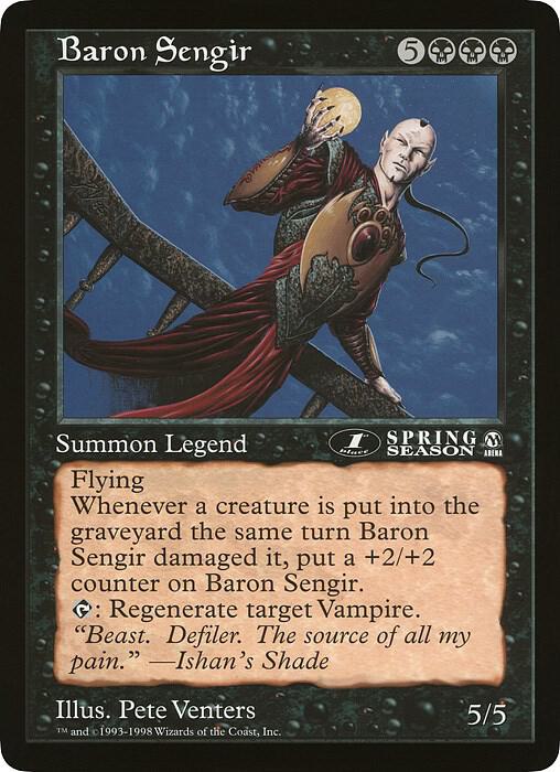 Baron Sengir (1st place) (Arena League) [Oversize Cards]