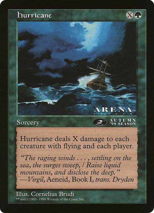 Hurricane (2nd Place) (Arena League) [Oversize Cards]