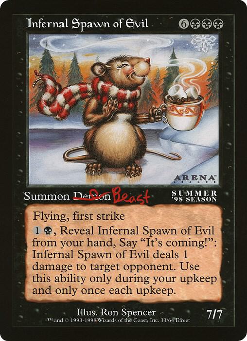 Infernal Spawn of Evil (Arena League) [Oversize Cards]
