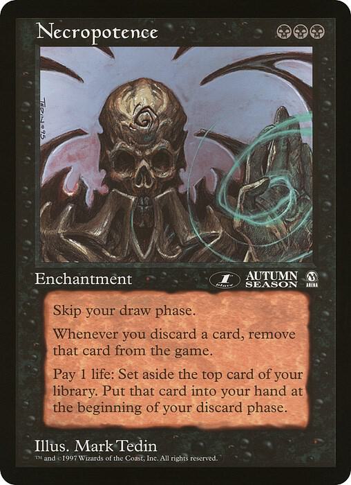 Necropotence (1st Place) (Arena League) [Oversize Cards]