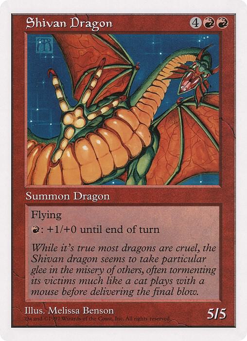 Shivan Dragon (The Duelist Magazine) [Oversize Cards]