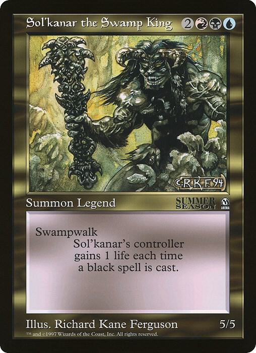 Sol'kanar the Swamp King (Arena League) [Oversize Cards]