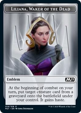 Emblem - Liliana, Waker of the Dead (18) [Core Set 2021]