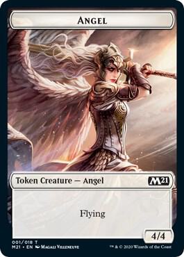 Angel // Knight Double-Sided Token (1 // 4) [Core Set 2021]