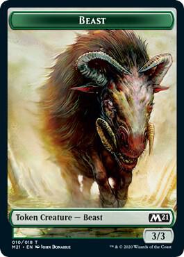 Beast // Treasure Double-Sided Token (10 // 15) [Core Set 2021]