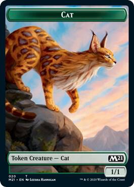 Cat (020) // Soldier Double-Sided Token (20 // 5) [Core Set 2021]