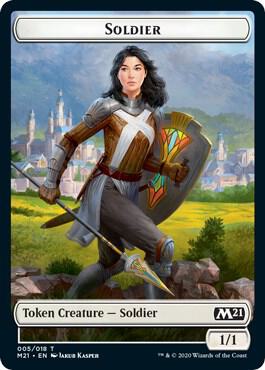 Soldier // Treasure Double-sided Token (5) [Core Set 2021]