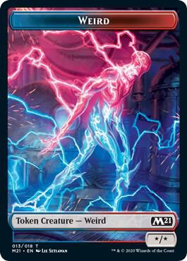 Weird // Zombie Double-Sided Token (13 // 7) [Core Set 2021]