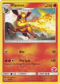 Flareon - SM186 (#44 Charizard Stamped) (SM186) [Battle Academy]