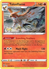 Talonflame (032/189) [SWSH03 Darkness Ablaze]