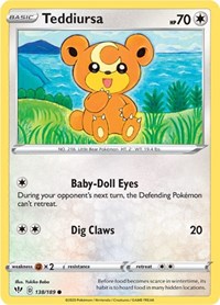 Teddiursa (138/189) [SWSH03 Darkness Ablaze]