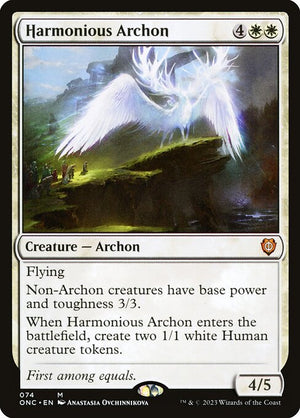 Harmonious Archon (74) [Phyrexia: All Will Be One Commander]