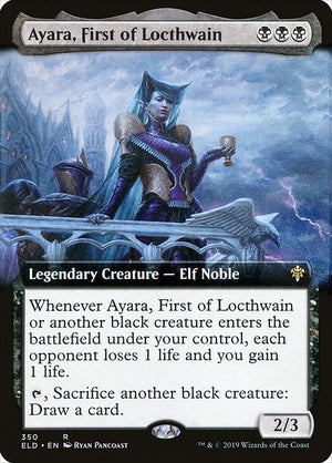 Ayara, First of Locthwain (350) [Throne of Eldraine] [Extended Art]