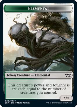 Elemental // Shapeshifter Double-Sided Token (20 // 2) [Double Masters]