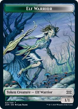 Elf Warrior // Germ Double-Sided Token (21 // 10) [Double Masters]