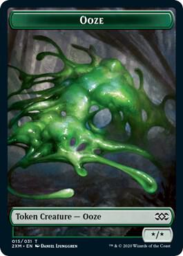 Ooze // Wurm (029) Double-Sided Token (15 // 29) [Double Masters]