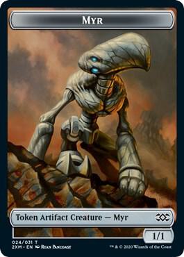 Myr (024) // Thopter (026) Double-Sided Token (24 // 26) [Double Masters]