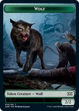 Wolf // Golem Double-Sided Token (19 // 23) [Double Masters]