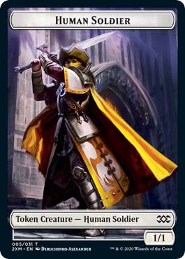 Human Soldier // Wurm (029) Double-Sided Token (5 // 29) [Double Masters]