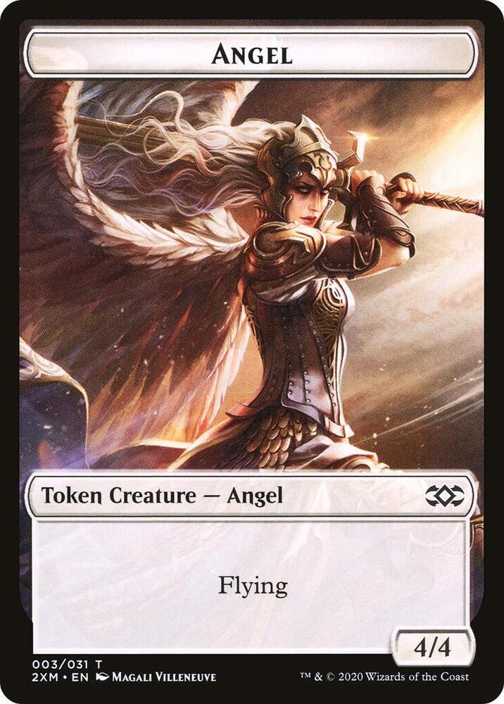 Angel // Human Soldier Double-Sided Token (3 // 5) [Double Masters]