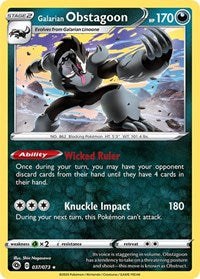 Galarian Obstagoon (37/73) [Champions Path]