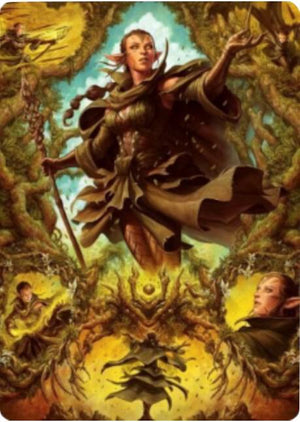 Nissa of Shadowed Boughs Art Card (6/81) [Zendikar Rising Art Series]