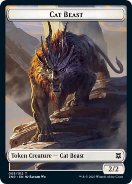 Cat Beast // Copy Double-Sided Token (3 // 12) [Zendikar Rising]