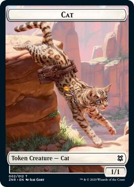 Cat // Goblin Construct Double-Sided Token (2 // 11) [Zendikar Rising]