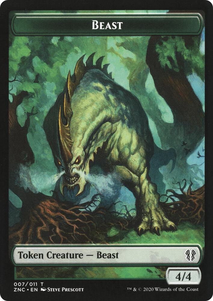 Beast // Saproling Double-Sided Token (7 // 9) [Zendikar Rising Commander]