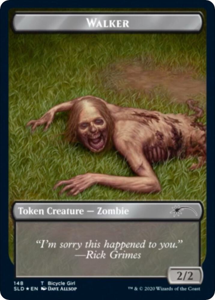 Walker (Bicycle Girl // Well Walker) Double-sided Token (148) [Secret Lair Drop]