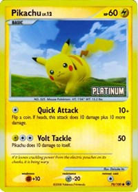 Pikachu - 70/100 [Platinum] (070/100) [Burger King Promos]