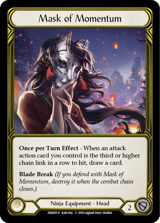 Mask of Momentum (Golden) - FAB005 [Flesh and Blood Promo Cards]