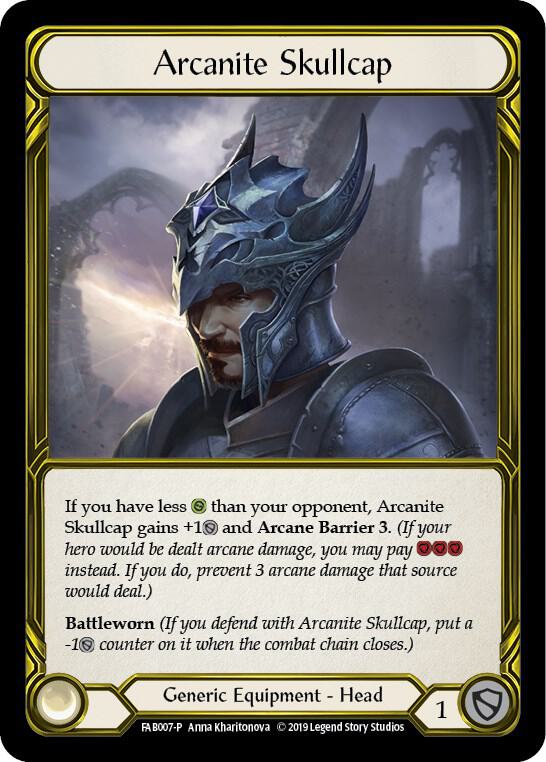 Arcanite Skullcap (Golden) - FAB007 [Flesh and Blood Promo Cards]