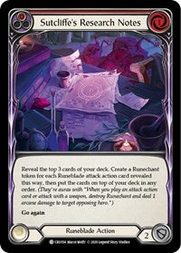 Sutcliffe's Research Notes (Red) (CRU154) [Crucible of War]