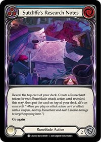 Sutcliffe's Research Notes (Blue) (CRU156) [Crucible of War]