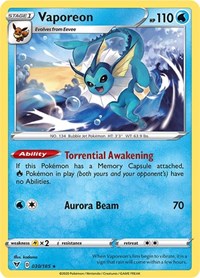 Vaporeon (030/185) [SWSH04 Vivid Voltage]