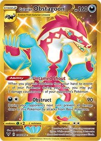 Galarian Obstagoon (Secret) (198/185) [SWSH04 Vivid Voltage]