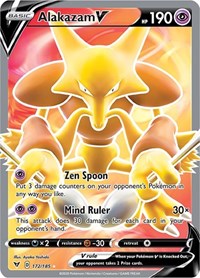 Alakazam V (Full Art) (172/185) [SWSH04 Vivid Voltage]