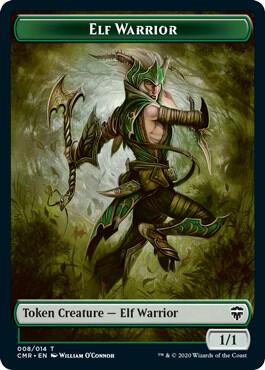 Elf Warrior // Zombie Double-Sided Token (8 // 6) [Commander Legends]