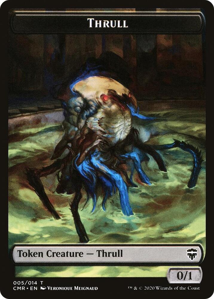 Thrull // Treasure Double-Sided Token (5 // 12) [Commander Legends]